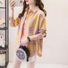Autumn Plaid Shirts Womens Blouses Thin and Versatile Casual Student Plus Size Outerwear Shirt