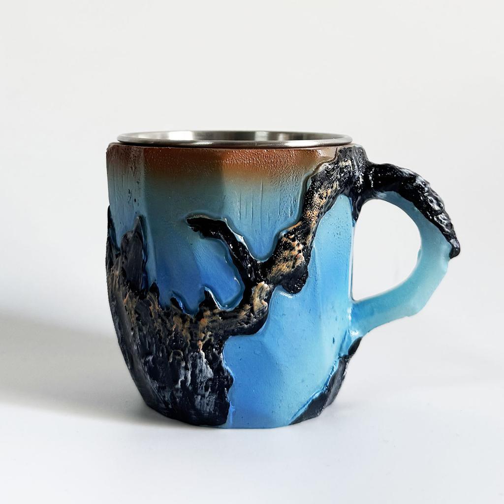 Mineral Crystal Coffee Mugs Imitation Mineral Crystal Coffee Resin Crystal Cup