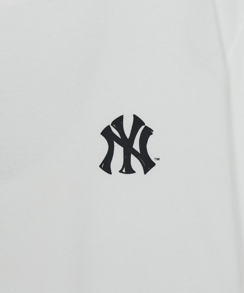 T-shirt Basique Emelbi Street Manches Courtes Oversize Lettre Arrière Ny (blanc)