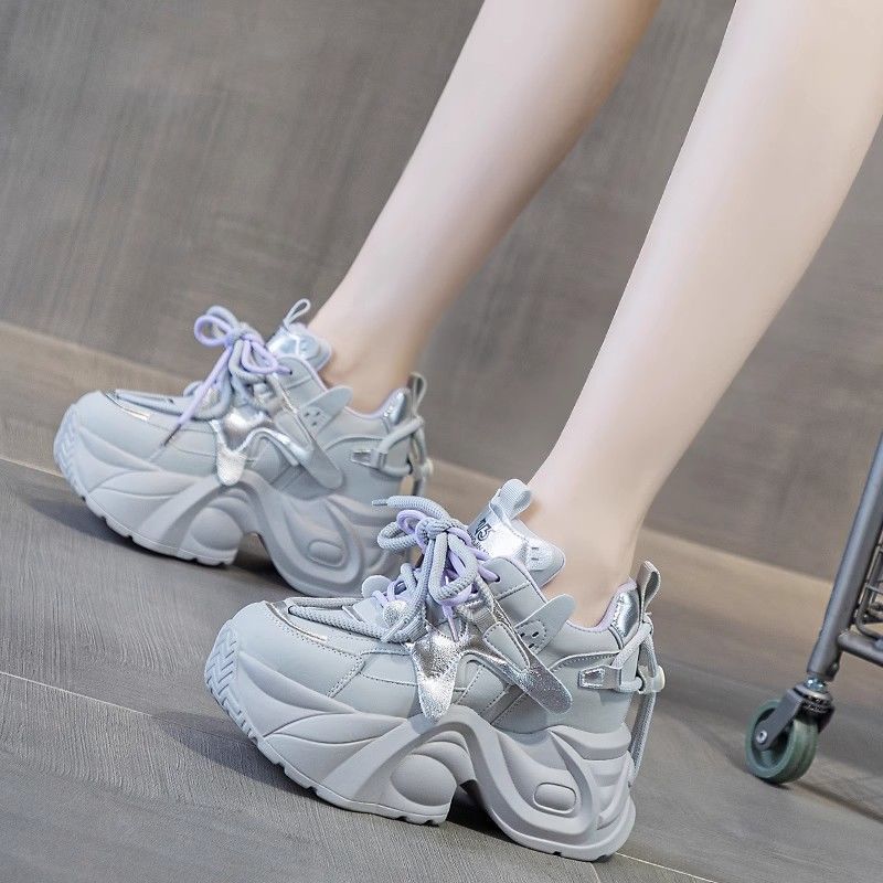 

Новые весенне-осенние женские туфли на высоком каблуке, на толстой подошве, с внутренней платформой, супермягкие, для широкой стопы, спортивные и повседневные 39