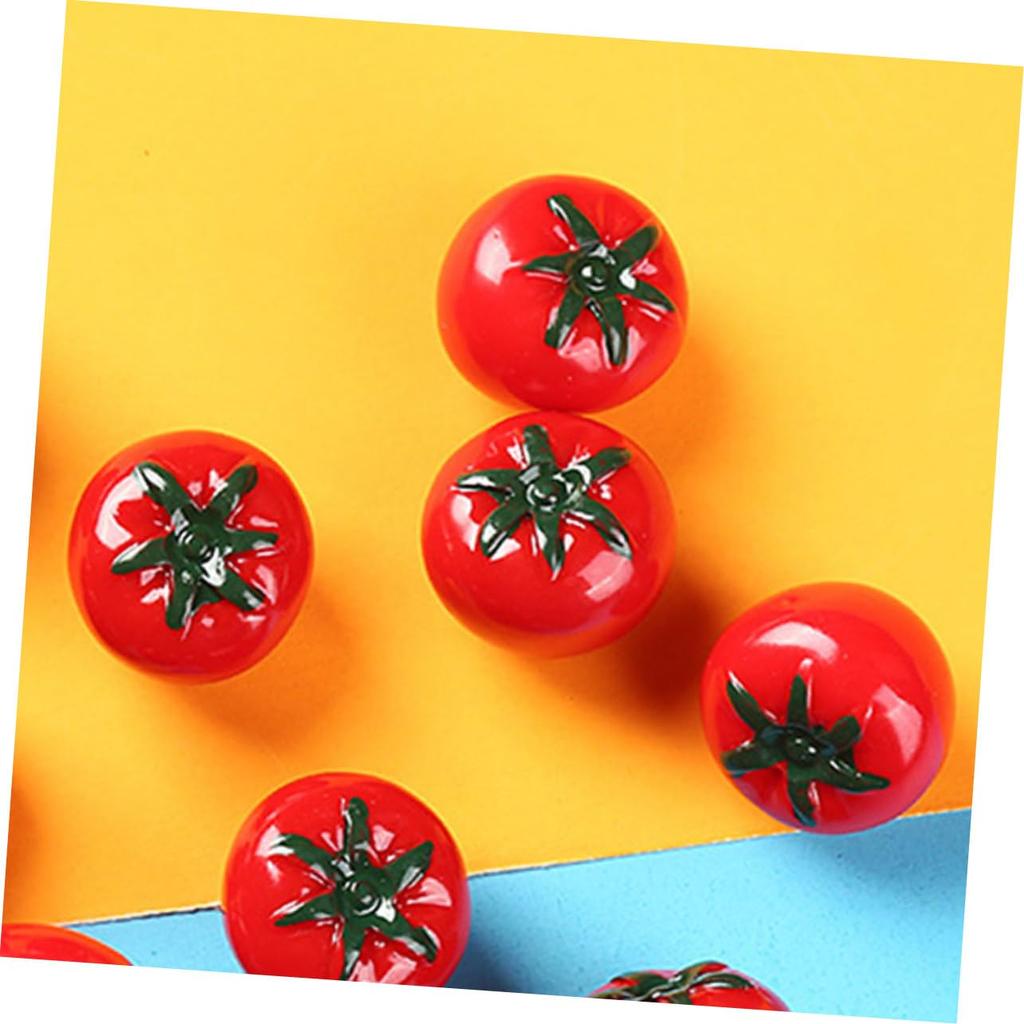 ORFOFE 10pcs Imitation Tomato Miniature Photography Mini Simulation Tomato Greenhouse Fruit Simulated Tomato Miniature Fruit Decoration Greenhouses,