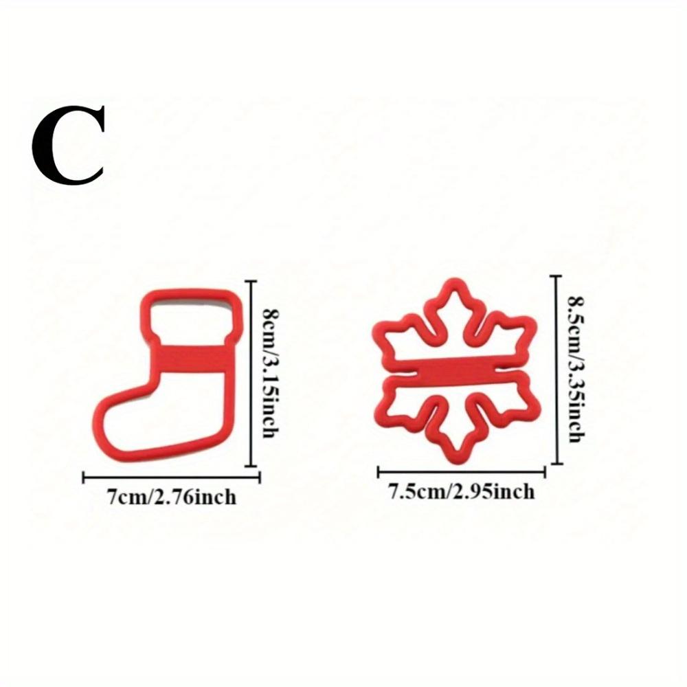 2/4pcs Christmas Cartoon Shape Cookie Cutters Anti-Pressure Hand Baking Tools DIY Biscuits Dough Cutter Fondant Cake Mold