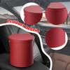 Car Trash Can Garbage 1.5 L Trendy Portable Wastebasket Organizer Container Bucket for Vehicle