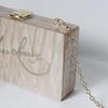 New Trendy Handbag Fashion Women Bags Beige Letter Acrylic Luxury Party Evening Bag Woman Wedding Cute Vintage Box Clutch Purse
