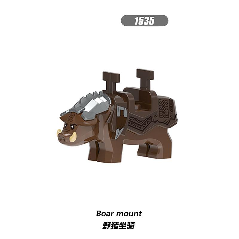 MOC City Animal Building Block Figures Eagle Owl Panda Parrot Seagull Penguin Zoo Fram Horse Pig Accessories Bricks Toy Gift