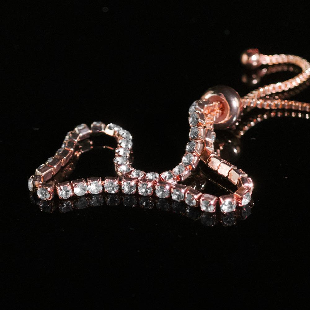 Zircon Adjustable Tennis Bracelet, Luxury Women's Jewelry with Full Diamond Design