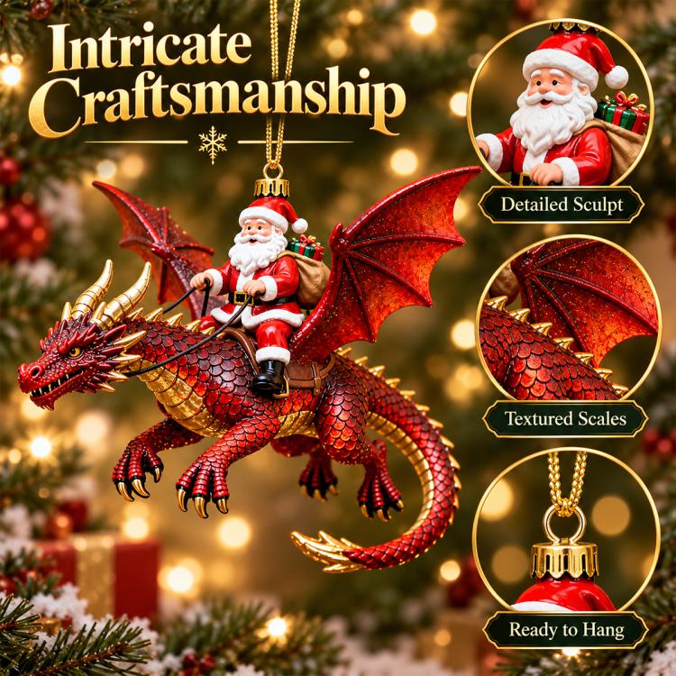 Santa Dragon Riders Ornament Collection