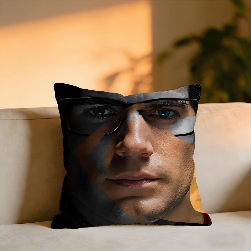 Henry Cavill Cushion Cover Cozy Velvet Throw PillowSoft Warm Cushion For Sofa  Bed