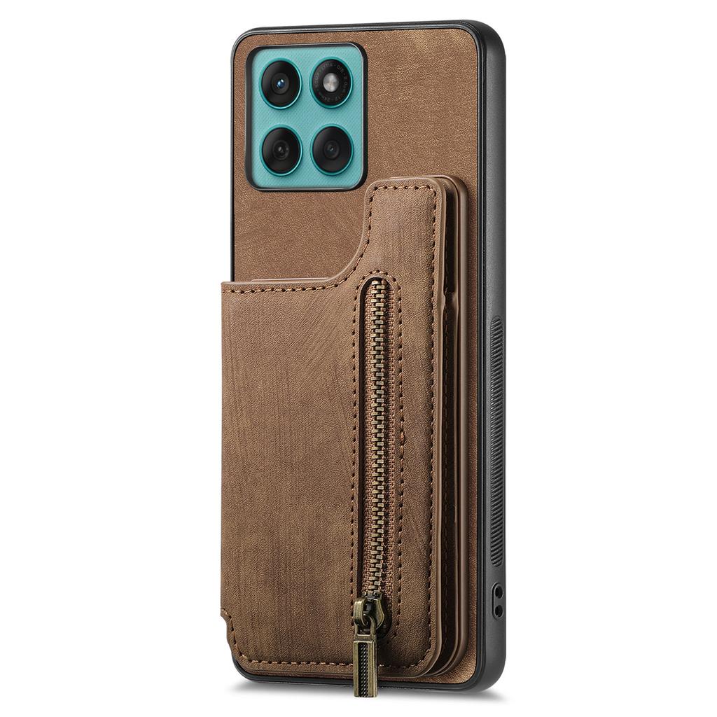 Crossbody Zipper Cards Solt Wallet Leather Case For MOTO G05 G15 Power Fusion Stylus 60 G35 G55 G85 Edge 60 Pro Free Bracket