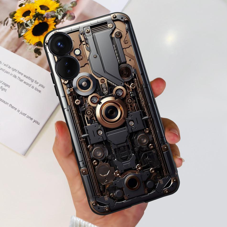 For Tecno Spark 9 Pro KH7 KH7n Cute Cartoon Phone Case For Tecno Spark 9Pro Black Silicone Soft TPU Cases