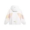 Li-Ning Wade Series Color Block Hooded Water-Resistant Loose Sports Jacket Men Jacket Standard-White AFDU013-4