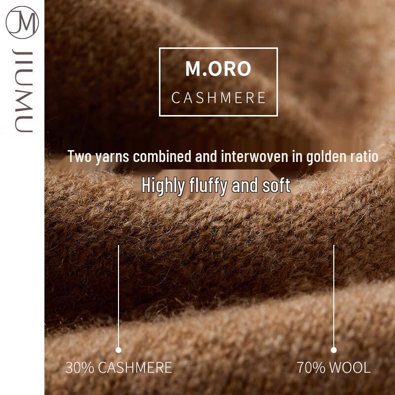 JIUMU Women's Double-Layer Warm Wool Cashmere Scarf