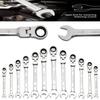 Flexible Head Ratchet Wrench Key Ratchet Spanner Chromed Wrench Universal Key Hand Tools for Car Repair Tools Amagi