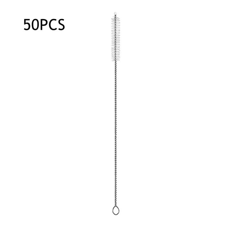 

50 шт./лот 304 соломинки из нержавеющей стали многоразовые металлические трубочки для питья чая с пузырьками 215 мм*12 мм прямые изогнутые острые трубочки Boba