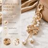 1pcs Zinc Alloy Material Keychain Pendants Bowknot Design Decorative Hanging Handbag Decoration Keychain Total Length 19 Cm
