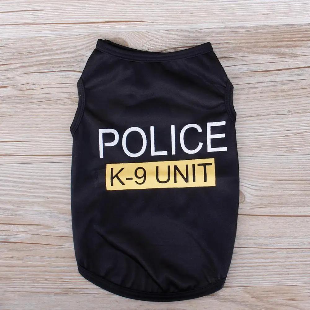 Pet Dog Clother for Small Dogs Polyester Cat Vest Pet Clothing with Warning Pattern for Chihuahua Bulldogs Puppy Costume T-shirt