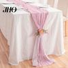 Tablecloth Decor Table Runner Rustic Soft Washable Party Decoration Non-Fading Hand-dyed Wedding Cloth
