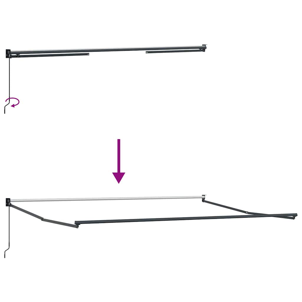 Retractable Awning Green and White 400 X 300 Cm