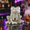 Halloween Horror Props Skeleton Frog Figurine, Resin Animal Bone Statue for Bar Haunted Realistic Decor House, Spooky Gothic Ornament, Trick or Treat