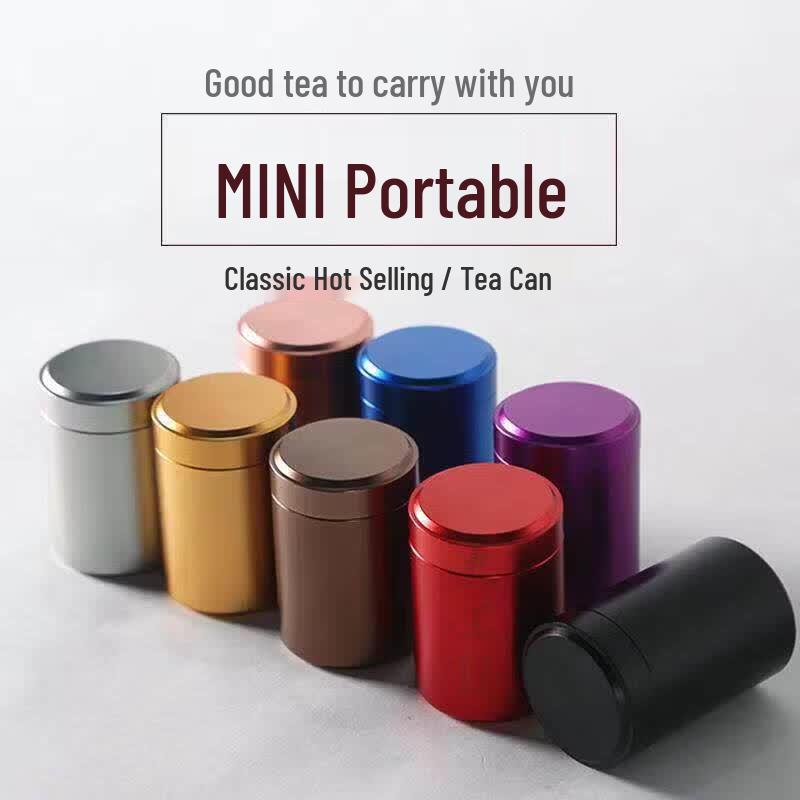 Portable Aluminum Alloy Tea Caddy