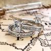 CAOSHI Classics Silver Color 2Pcs/Set Rings for Women Temperament Square Cubic Zirconia Jewelry Accessories for Wedding Party