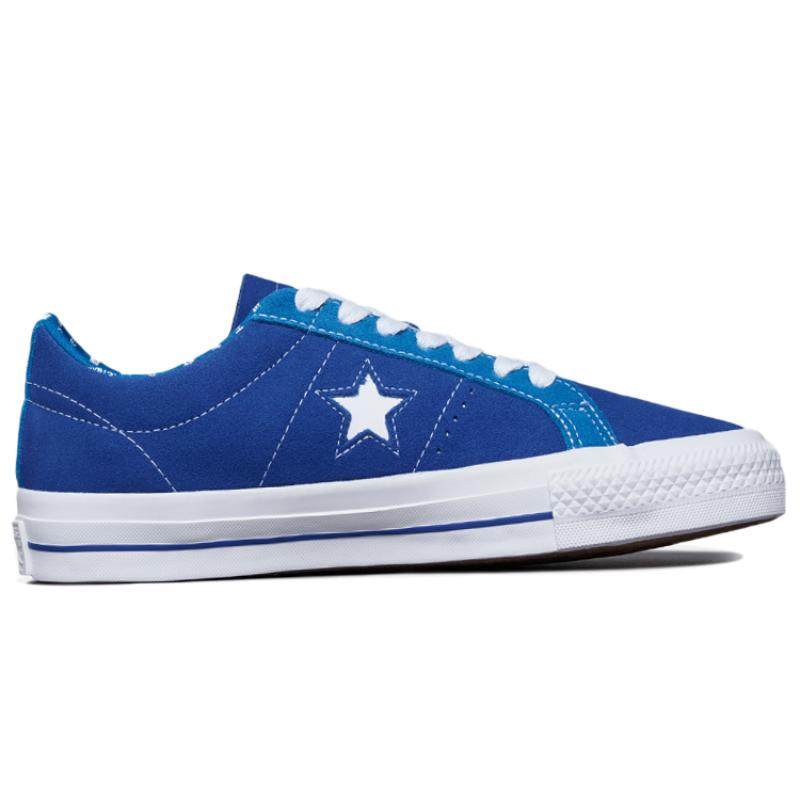 Converse One Star Pro Rosen Retro Casual Non-slip and Abrasion Resistant Low-Top Board Shoes Unisex Ocean Blue