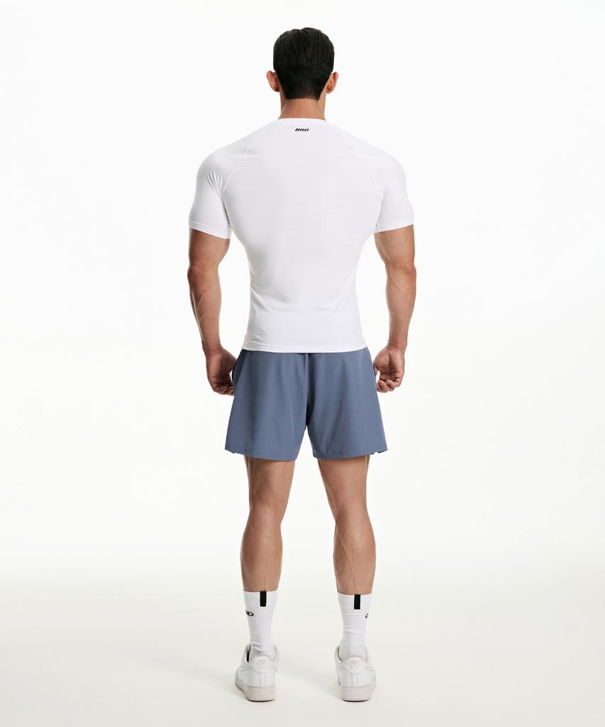 BORN TO WIN Symbol B Compression Short Sleeve [White]