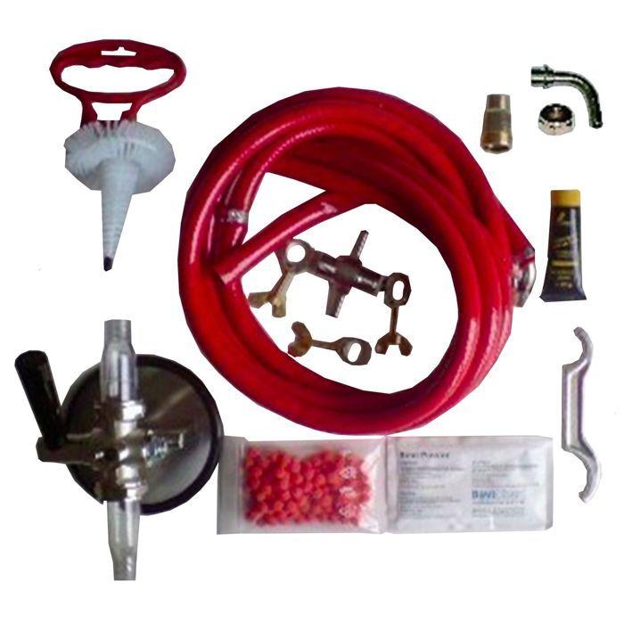 Kit de nettoyage pour tireuse à bière et fût - ICH-ZAPFE.DE - grand modèle - 2 lignes - 10mm