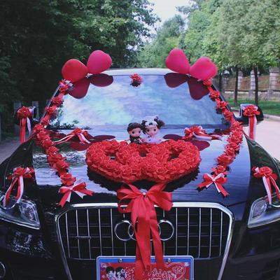 Luxusní svatební auto květinová výzdoba sada s přísavkou