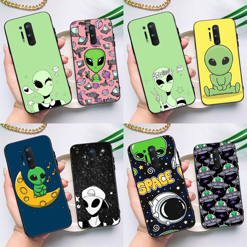 

Aesthetics Cute Cartoon Alien Case For OnePlus Ace 11 9 10 Pro 9RT 10T 8T Cover For OnePlus Nord CE 2 Lite 2T N10 N20