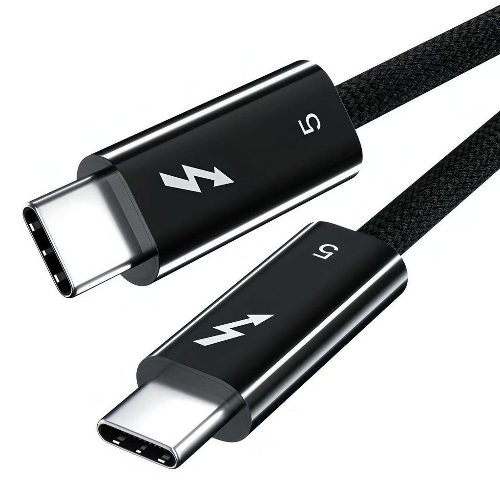 Thunderbolt 5 Coaxial Cable: 80Gbps, 16K Display, 240W Fast Charge, Thunderbolt 4/3 Compatible