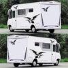5x Car Stickers Black & White Eagle Style Decals for Caravan Travel Trailer Van