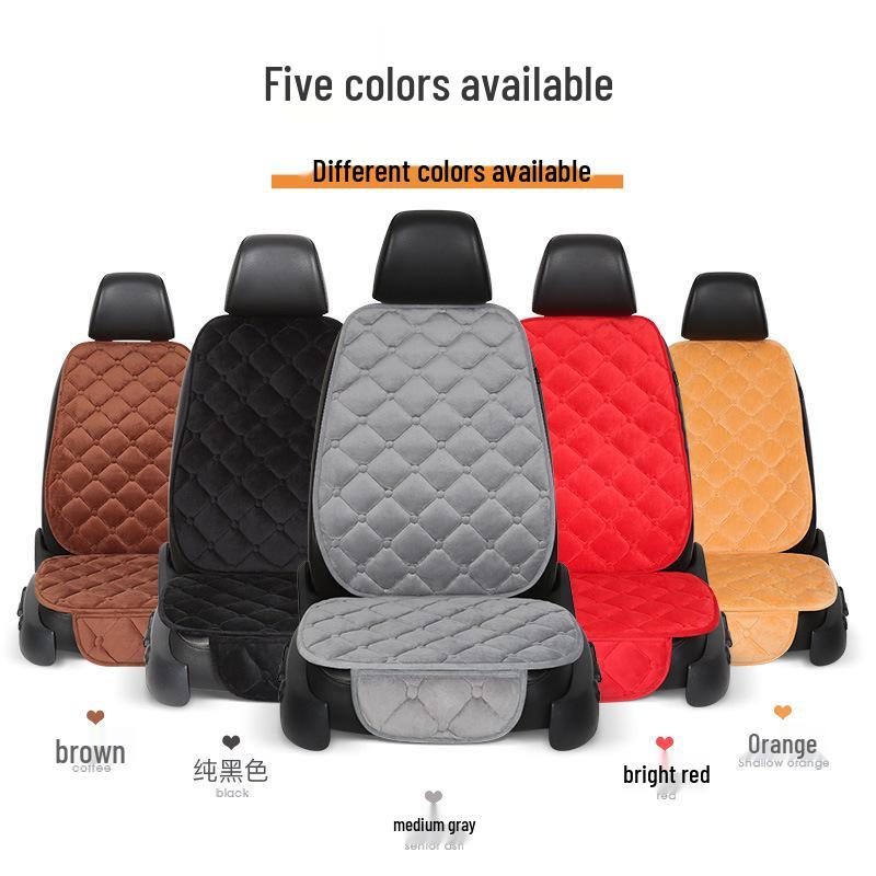 Winter Plush Car Seat Cushion – Non-Slip Thickened Pad with Backrest for Comfort
