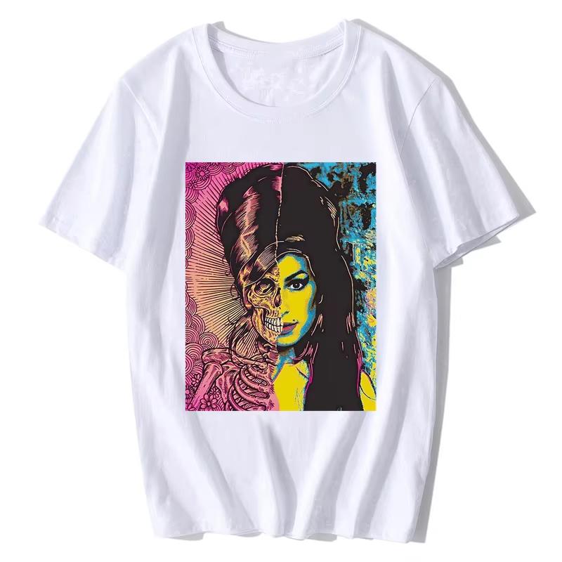 2025 Amy Winehouse legardry t-shirt stampata t-shirt a maniche corte t-shirt da donna Top hip hop