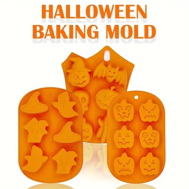 Halloween Chocolate Mold Halloween Pumpkin Skeleton Bat Ghost Design Silicone Cake Mould Kitchen Supplies Dessert Tools