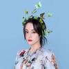 Wreath Prop Butterfly Bridal Tiaras LED Glow Decoration Butterfly Garland Wedding Headwear Colorful Butterfly Hair Band