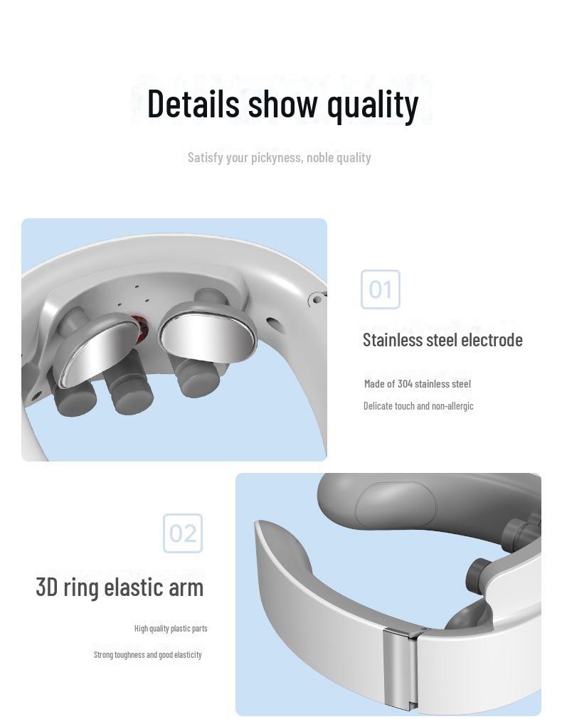 Tragbares Nacken- und Schultermassagegerät: Multifunktionale Wärme, Vibration & Nackenschutz