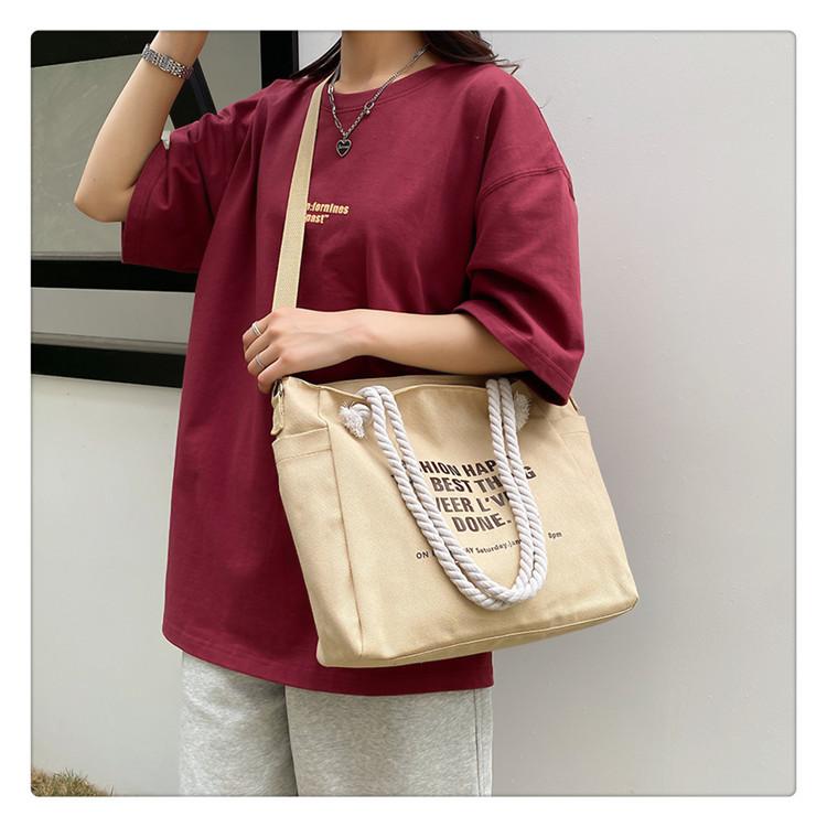 Новая простая холщовая женская сумка большой вместимости — фото 15