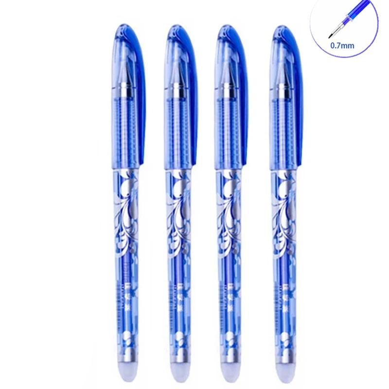 3-28 ks Smazatelná pera 0,5 mm Náplň Omyvatelná Rukojeť Modrý/Černý Inkoust Gelové Pero pro Školní Kancelářské Psací Potřeby