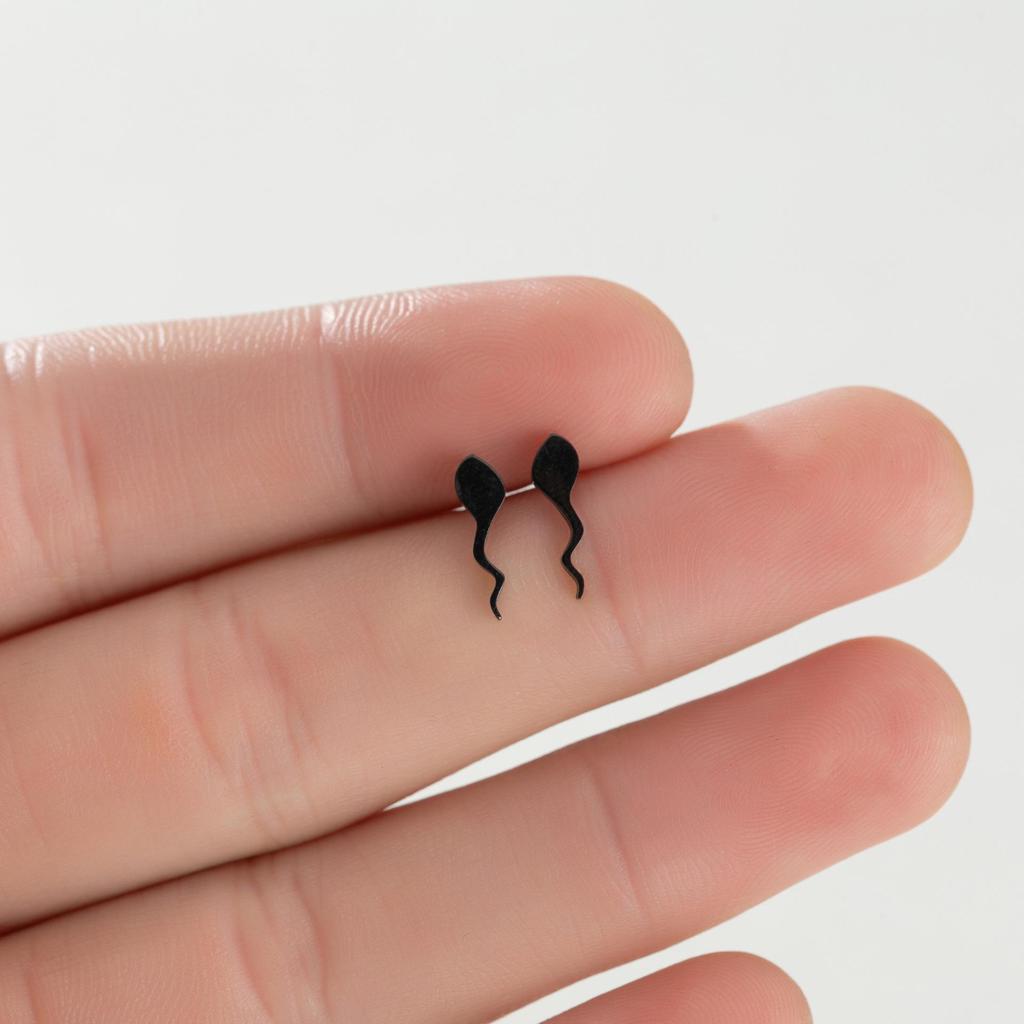 Unisex Stainless Steel Punk Musical Note Earrings with Whirlwind Design