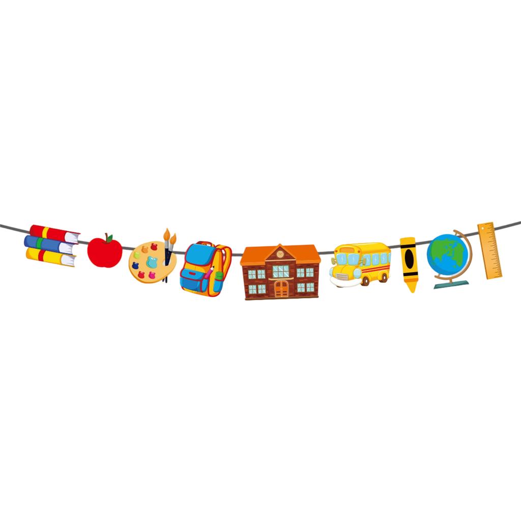 Back To School Theme Party Decorations Bunting and Pull String Streamer Set ( )