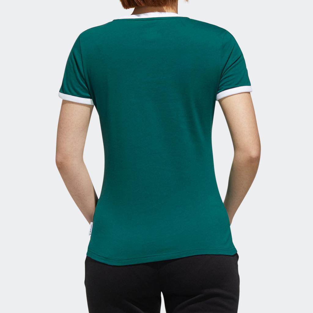 Adidas Moisture Wicking Round Neck Short Sleeve T-Shirt Women Tops Green GP5903