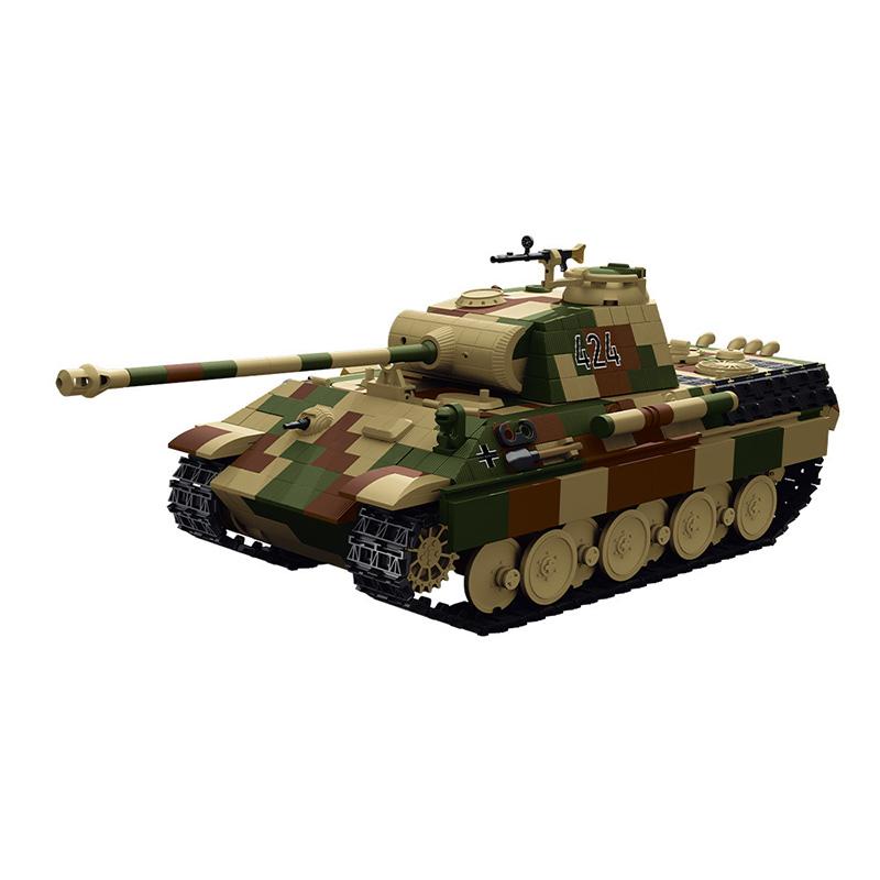 TK8002 WW2 Tiger Heavy Tank Model Militaryy Battlefield Series DIY Toys Building Blocks Boys' holiday gifts 1675Pcs
