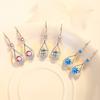 Retro Style Woman with Water Drops Earrings