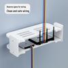 Wall-Mounted Wireless Router Shelf & Cable Organizer for Living Room