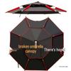 Thickened Sun Protection Double Layer Fishing Umbrella Replacement Canopy