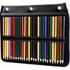 YOUSHARES 3 Ring Pencil Case - 54 Slots Pencil Sleeve, Pencil Pouch Stationery Organizer Compatible with Standard 3-Ring Binder for Colored Pencils,
