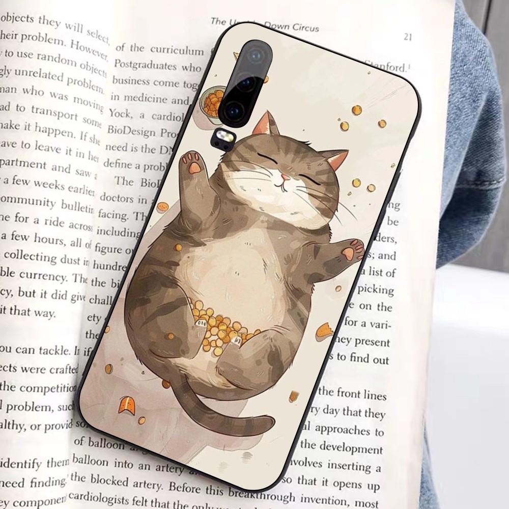 Cartoon Cute Cats Background Phone Case For Huawei Honor 10 Lite 9 20 7A 9X 30 50 60 70 Pro Plus Soft Silicone Cover