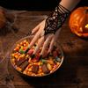 Double-sided Spider Web Bracelet Velvet Adjustable Hand Chain Gothic Bracelet  Music Festival