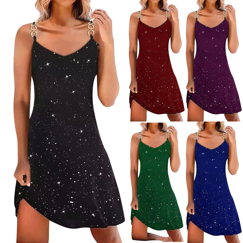 Moda Bayan Gevşek V Yaka Folyo Damgalama Örgü Degrade Baskı Kapak Kalça Elbise